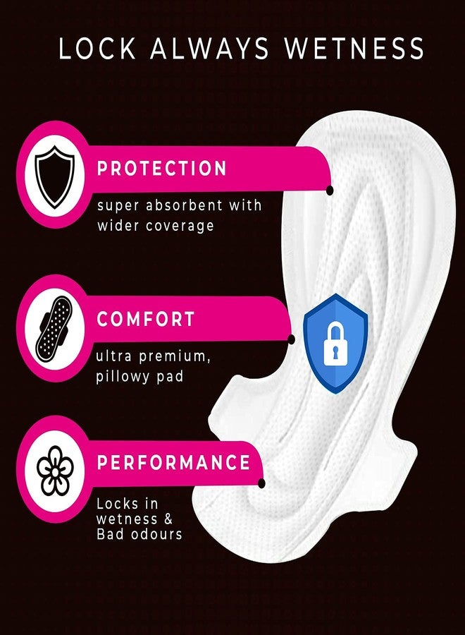 جلايدر فوط صحية نسائية من جلايدر، حماية ليلية فائقة الطول مع أجنحة، مقاس XL+ (عبوة من 3 قطع (90 فوطة)) - Image 3